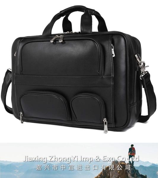 Nappa Leather Briefcase, Business Travel Messenger