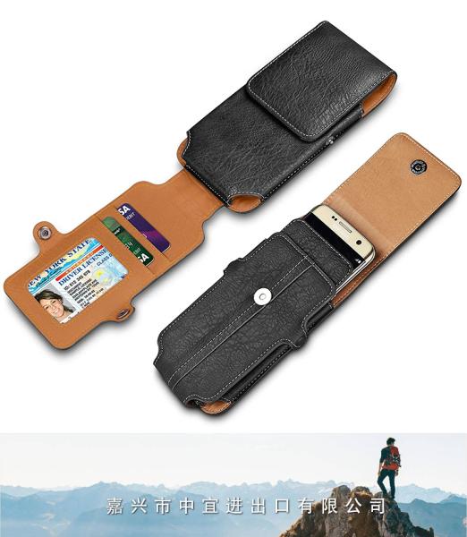 Phone Holster, Leather Belt Clip Pouch