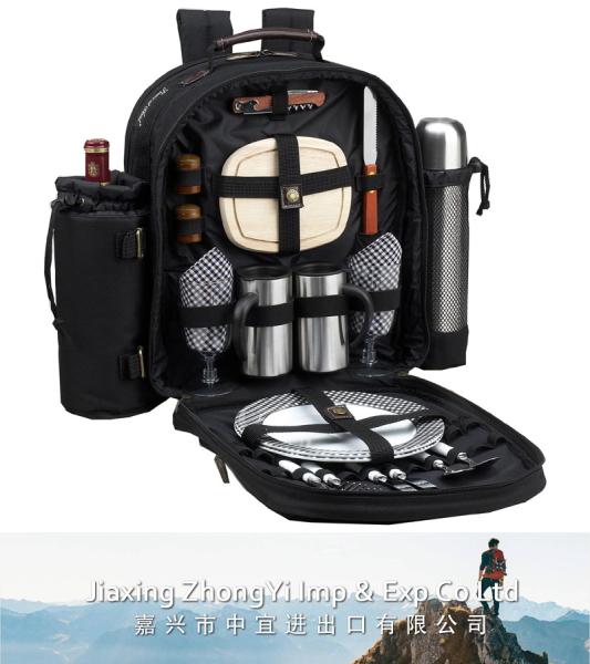 Picnic Backpack, Insulated Wine Holder