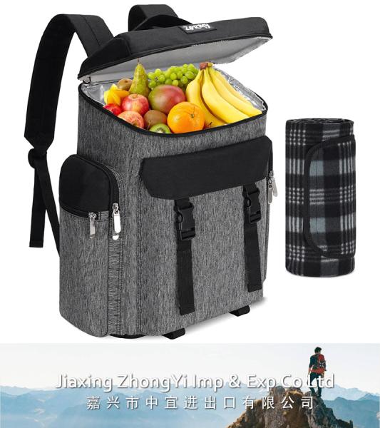 Picnic Insulated Cooler Backpack, Leakproof Soft Cooler Bag