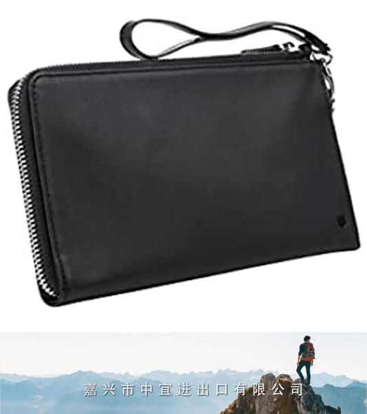 RFID Blocking Leather Clutch, RFID Blocking Handbag