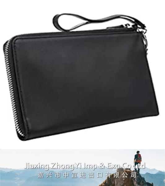 RFID Blocking Leather Clutch