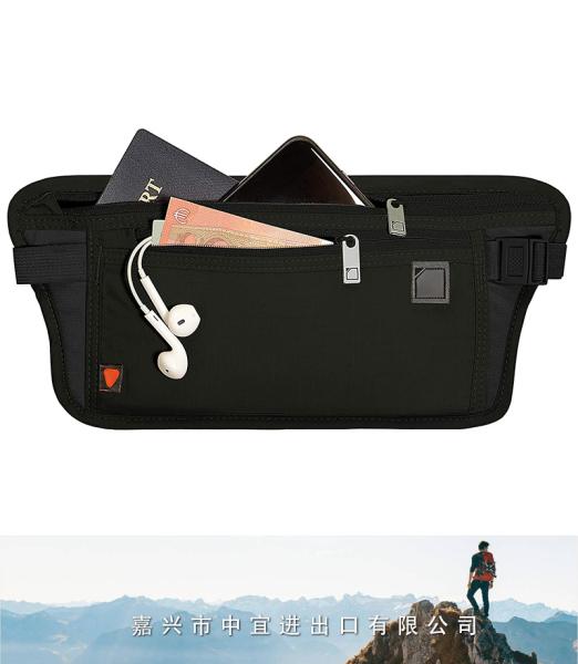 RFID Blocking Money Belt Travel Pouch