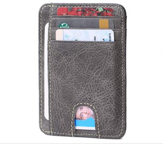 RFID Wallet Front Pocket RFID Blocking Leather Credit Card Holder