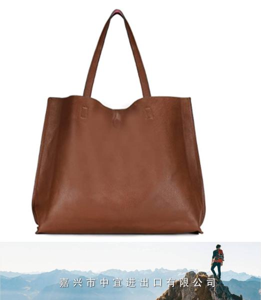 Reversible Tote Bag, Leather Purse