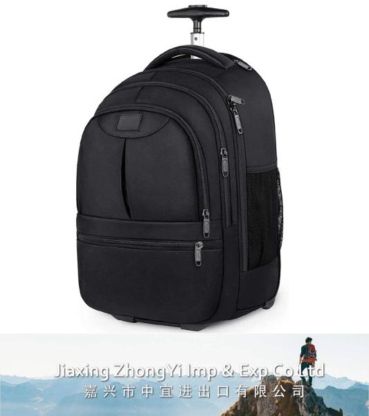 Rolling Backpack,Waterproof Wheeled Travel Backpack