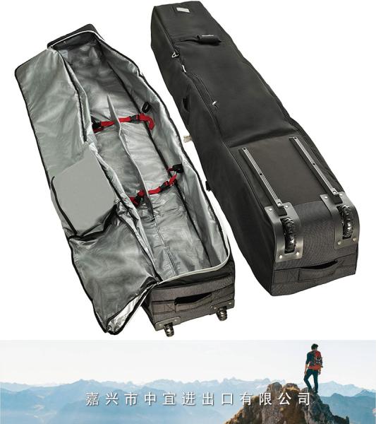 Rolling Double Ski Bag, Padded Ski Bag