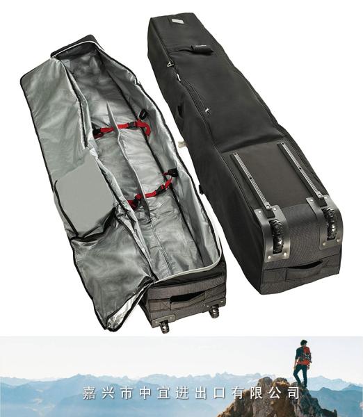 Rolling Double Ski Bag, Padded Ski Bag