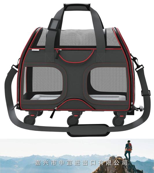 Rolling Pet Carrier, Airline Approved Dog Carrier