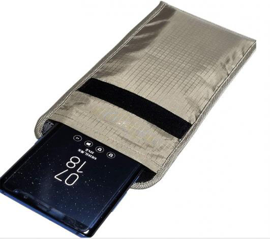 Security Pouch Cell Phone Anti-Tracking Anti-Spying GPS RFID Signal Blocking Bag Shielding Pouch Wallet Case for Cell Phone Privacy Protection