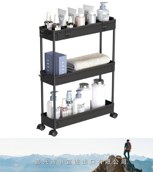 Slim Storage Cart, 3 Tier Bathroom Rolling Utility Cart