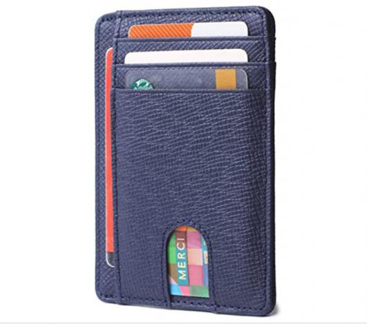 Slim Wallet Front Pocket RFID Blocking Leather Credit Card Holder