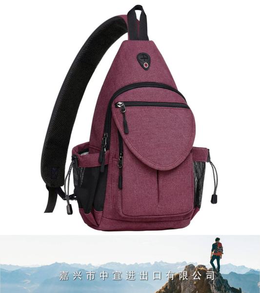 Sling Backpack,Canvas Crossbody Bag