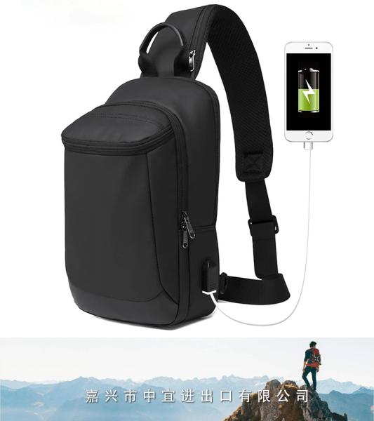 Sling Crossbody Bag, USB Recharge Crossbody Bag