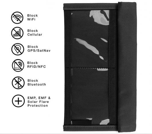 Smartphone Faraday Bag Waterproof Signal Blocking Nylon Device Shielding for iPhone