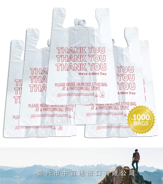 Thank You T-Shirt Bag, T Shirt Plastic Bag