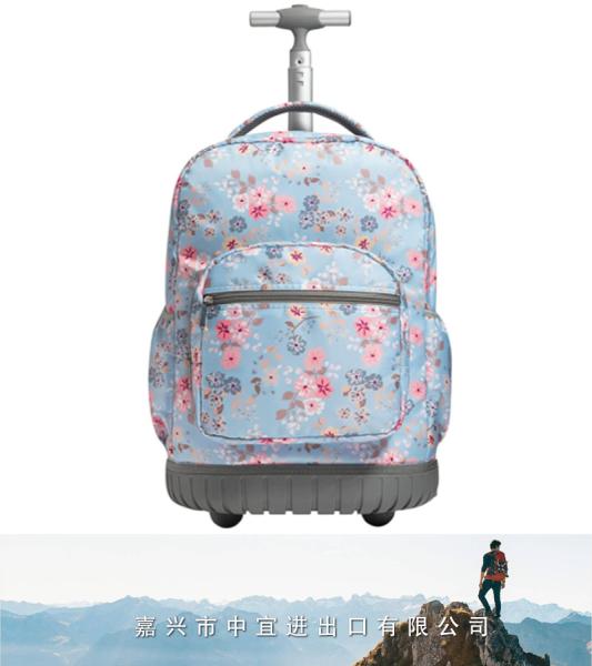 Wheeled Rolling Backpack, College Books Laptop Bag