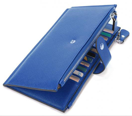 Women Wallet Genuine Leather RFID Blocking Multi Slots Organizer