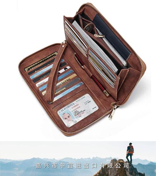 Women Wallet, Zip Around Card Holder Organizer