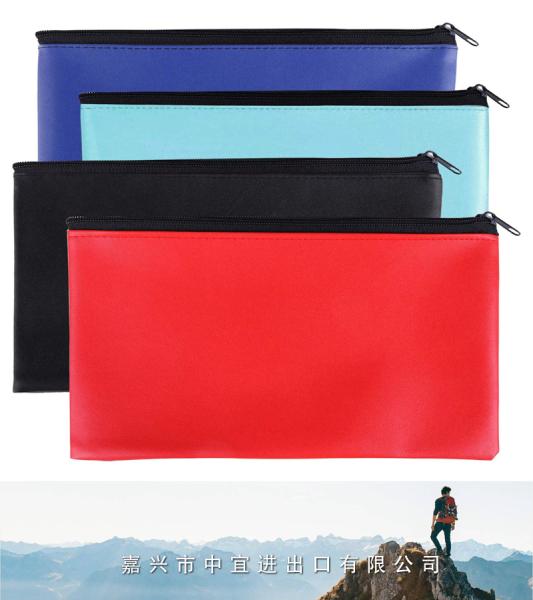 Zipper Bank Bags, Money Pouch, Bank Deposit Bag