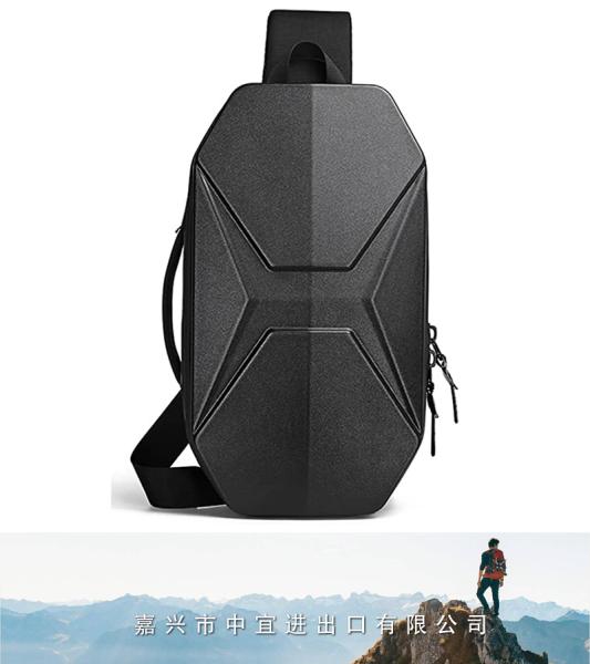 aterproof Sling Backpack, Hard Shell Crossbody Shoulder Bag