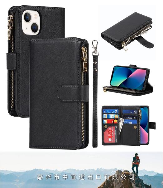 iPhone 13 Mini Zipper Wallet Case