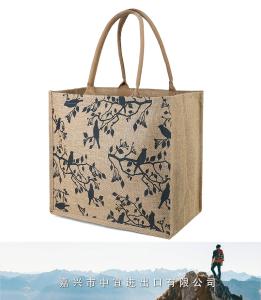 Burlap Tote Bag, Jute Beach Bag