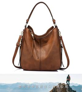 Faux Leather Hoob Bag, Designer Ladies Hobo Bag