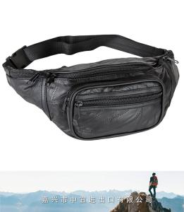 Genuine Leather Waist Bag, Fanny Pack