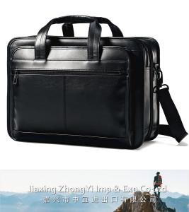 Leather Expandable Briefcase