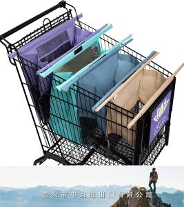 Lotus Trolley Bag, Reusable Grocery Cart Bag