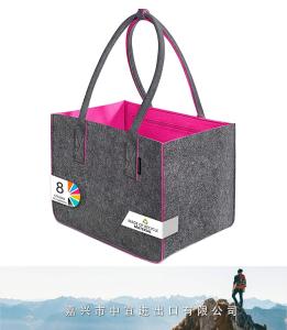 Reusable Grocery Felt Bag, Utility Tote Bag